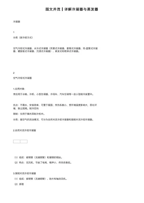 图文并茂┃详解冷凝器与蒸发器