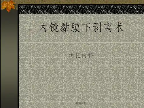内镜粘膜下剥离术ppt课件