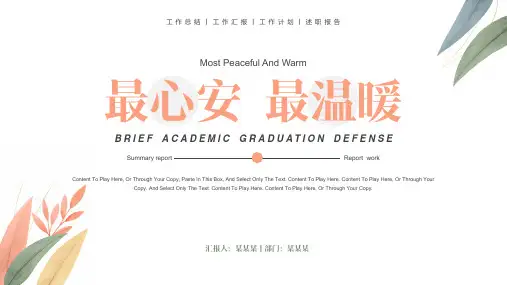 文艺小清新工作总结汇报模板