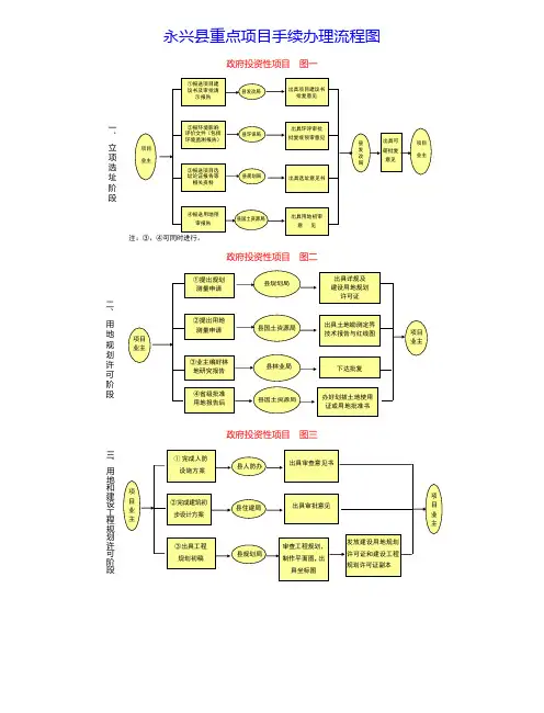 政府性项目手续办理流程图七大张