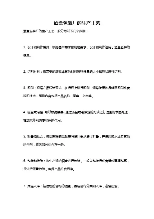 酒盒包装厂的生产工艺