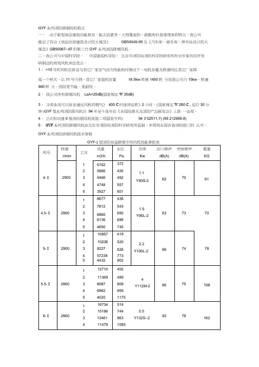 GYF系列消防排烟风机