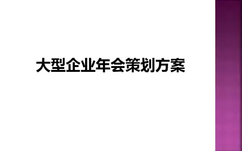 大型企业年会策划方案