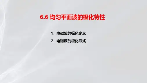 均匀平面波的极化特性