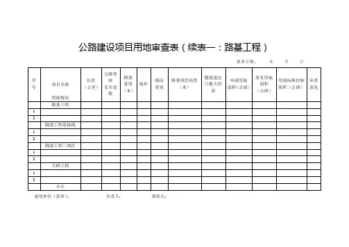 公路审查表