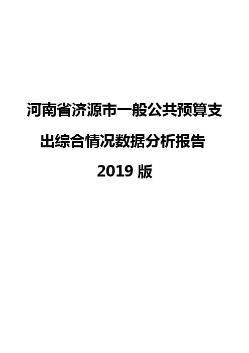 河南省济源市一般公共预算支出综合情况数据分析报告2019版