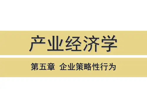 第五章 企业策略性行为