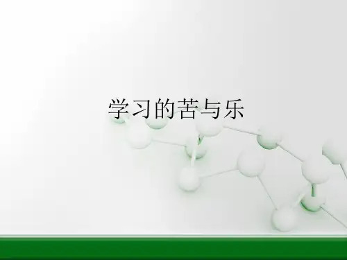 学习的苦与乐