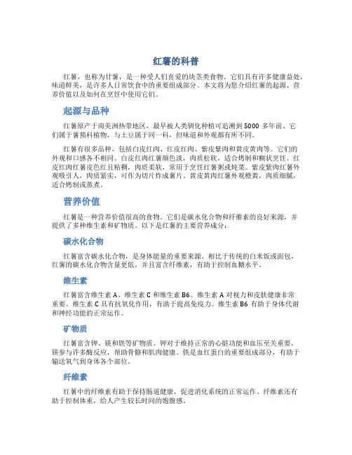 红薯的科普