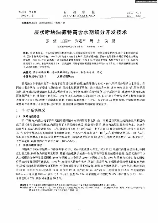 层状断块油藏特高含水期细分开发技术