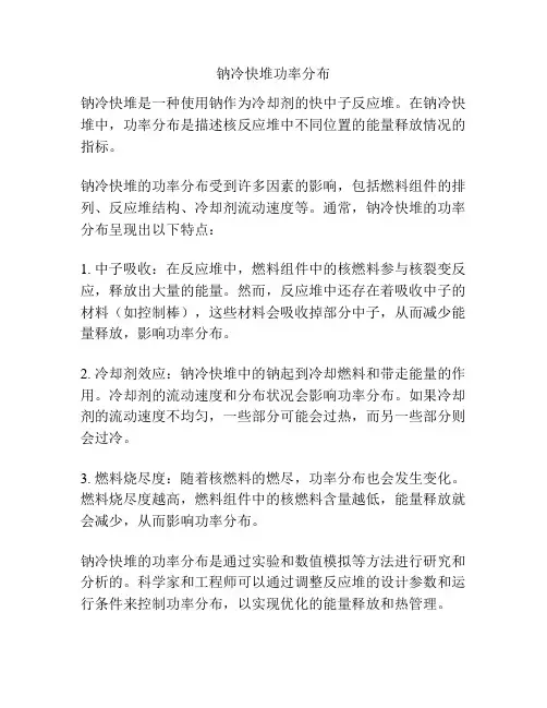 钠冷快堆功率分布