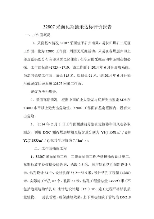 抽采达标评判报告
