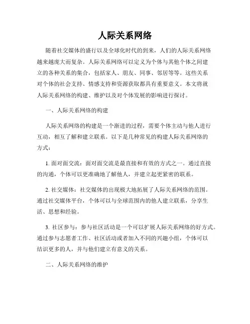 人际关系网络