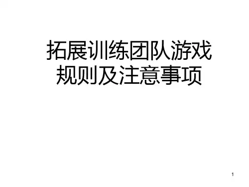 拓展训练团队游戏ppt课件