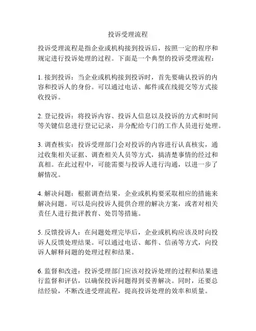 投诉受理流程