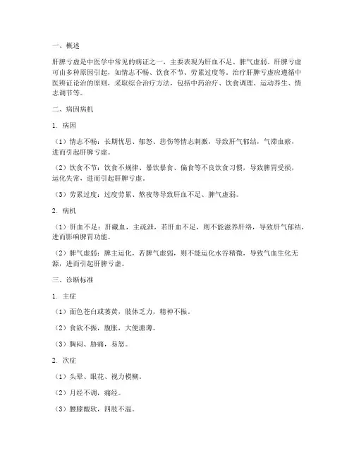 肝脾亏虚治疗方案