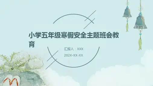 小学五年级寒假安全主题班会教育PPT