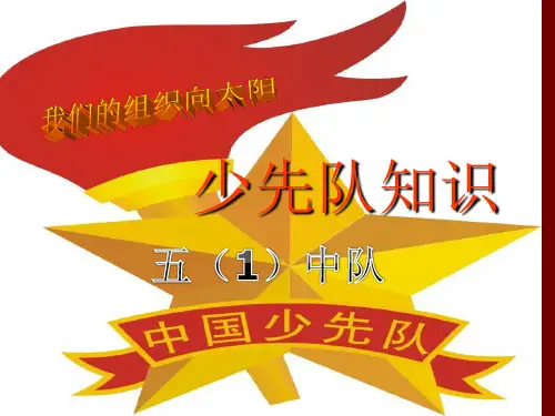 《少先队基础知识》主题中队活动班会课件PPT