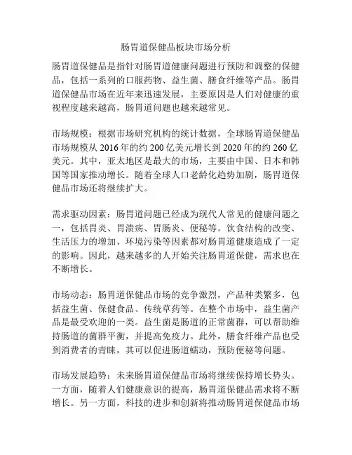 肠胃道保健品板块市场分析