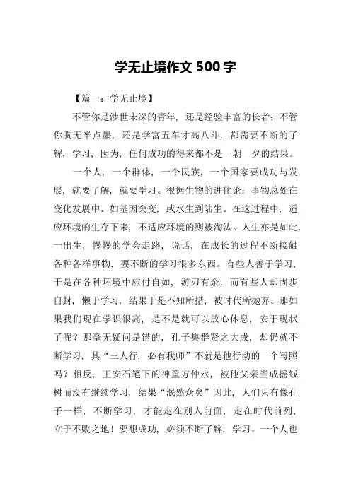 学无止境作文500字-1