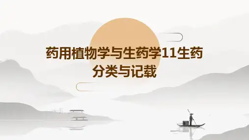 药用植物学与生药学11生药分类与记载