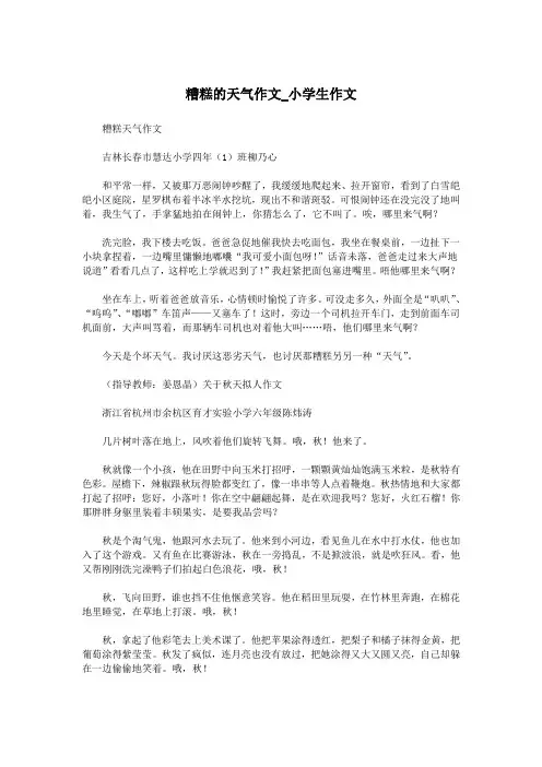 糟糕的天气作文_小学生作文.doc