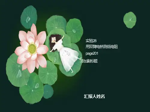 大学物理实验 双臂电桥测低电阻