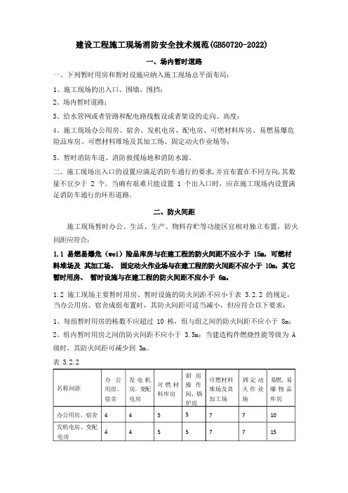 施工消防规范