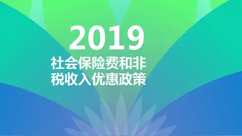 2019年社保费和非税收入优惠政策