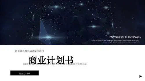 项目商业计划书PPT模板简约大气