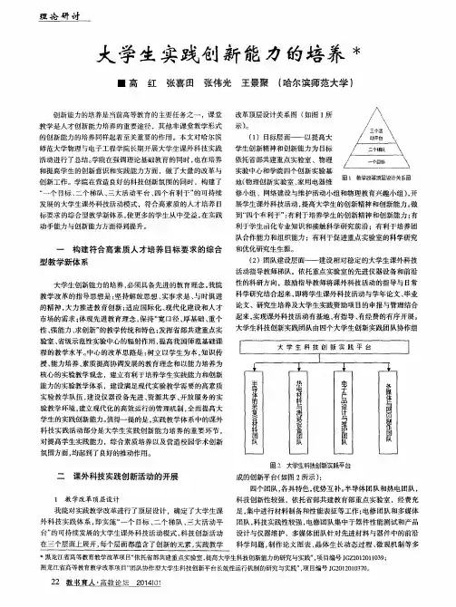 大学生实践创新能力的培养