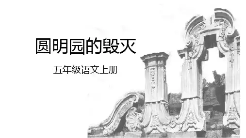 统编版语文五年级上册 14《圆明园的毁灭》(课件)