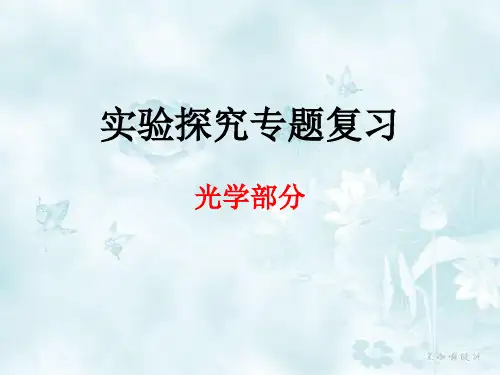 光学实验探究专题复习概要
