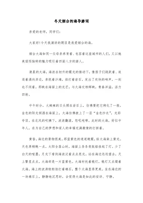 冬天烟台的海导游词（四篇）