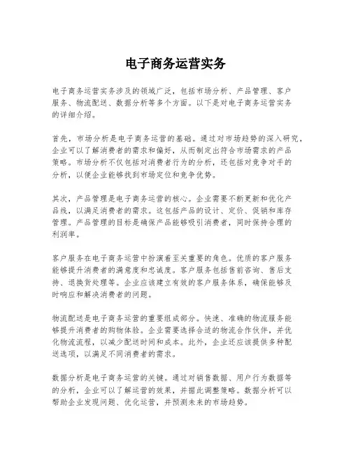 电子商务运营实务