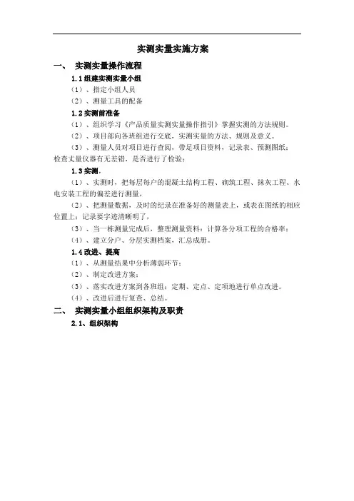 实测实量实施方案