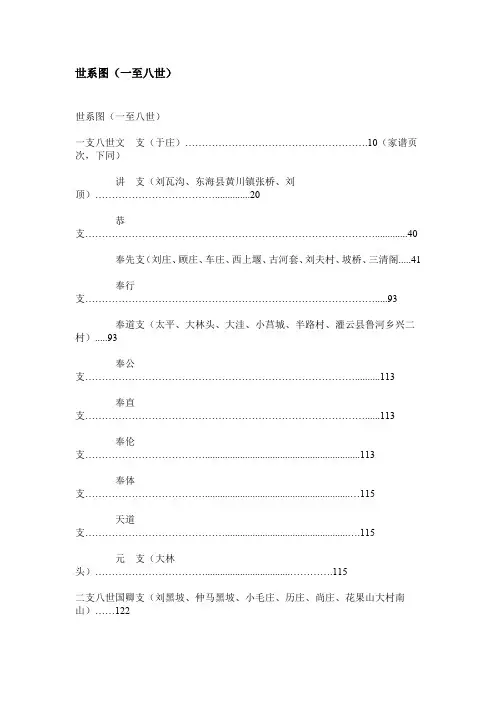 刘姓世系图