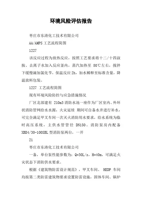 环境风险评估报告