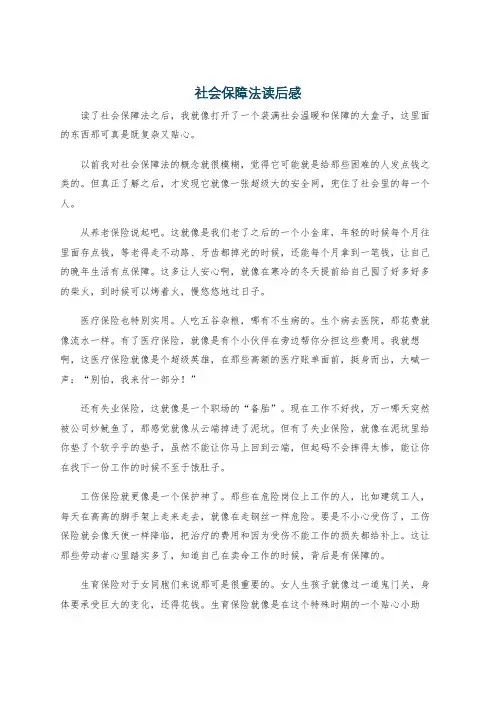 社会保障法读后感