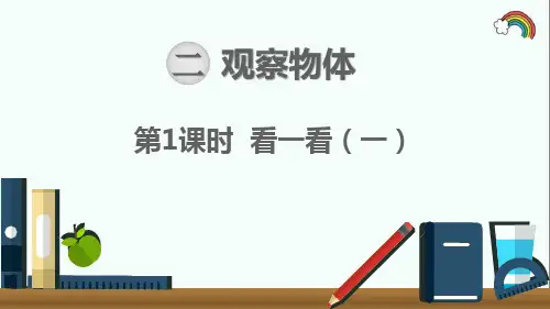 最新北师大版一年级数学下册《第2单元观察物体第1课时  看一看(一)》精品PPT优质课件