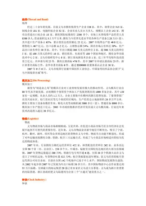 义乌特色产业