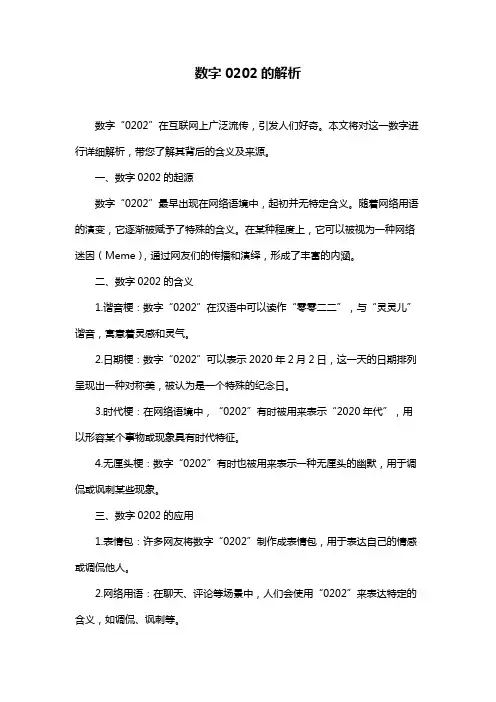 数字0202的解析