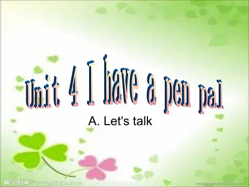 人教版pep六年级英语上册unit4 A let's talk课件