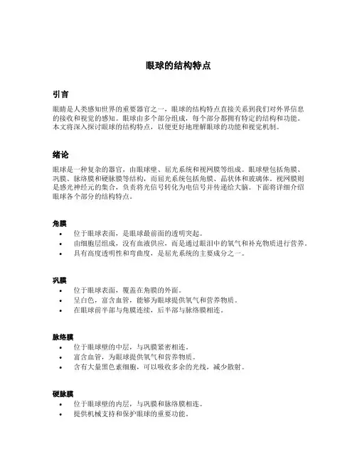 眼球的结构特点
