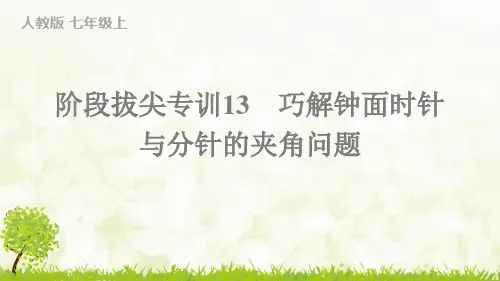 人教版2024-2025学年七年级数学上册阶段拔尖专训13 巧解钟面时针与分针的夹角问题