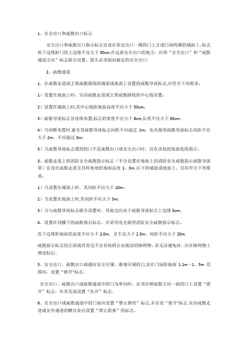 安全出口和疏散出口标示-安全出口指示标