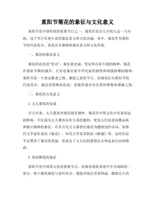 重阳节菊花的象征与文化意义