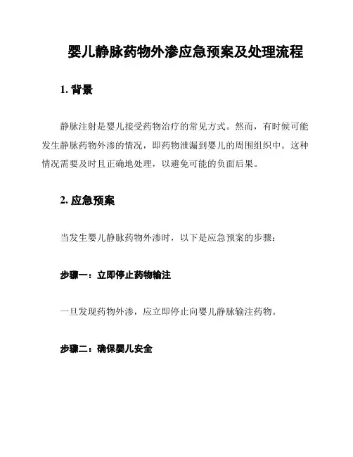 婴儿静脉药物外渗应急预案及处理流程