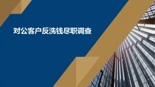 对公客户反洗钱尽职调查培训