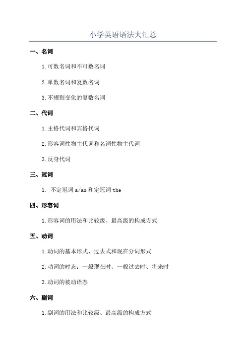 小学英语语法大汇总